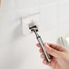 Shaver Rack Plastic Waterproof Non-Slip Bathroom Organizer with Cover No-Drill Adhesive Installation Razor Holder