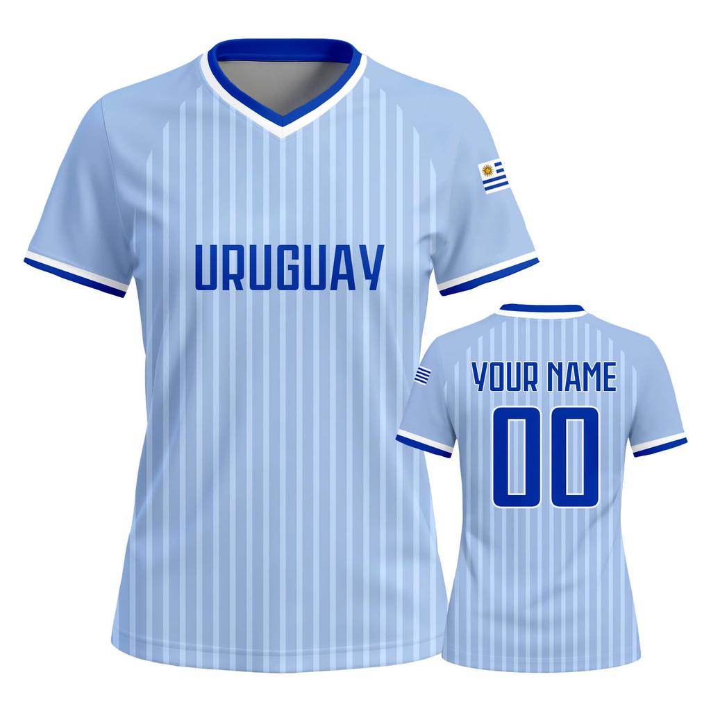 Damen Custom Fußballtrikot Personalisiert Teamname Nummer Kurzarm Athletisches Sportshirt für Spiel Training Turnier