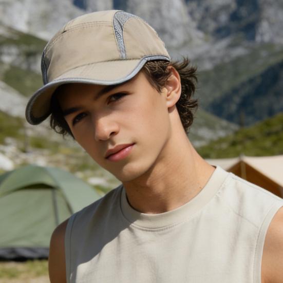 Baseball Hat Extended Brim Breathable Mesh Foldable Sunshade Cap Portable Quick-Drying Outdoor Exercise Hat