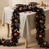 Reusable Halloween Pumpkin Garland Flexible Spooky Gothic Wreath  Staircase Handrail