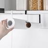 Roll Paper Holder Punch-free Great Load Bearing Anti-slip Stainless Vertical And Horizontal Installation Cabinet Preservative Film Towel Dish