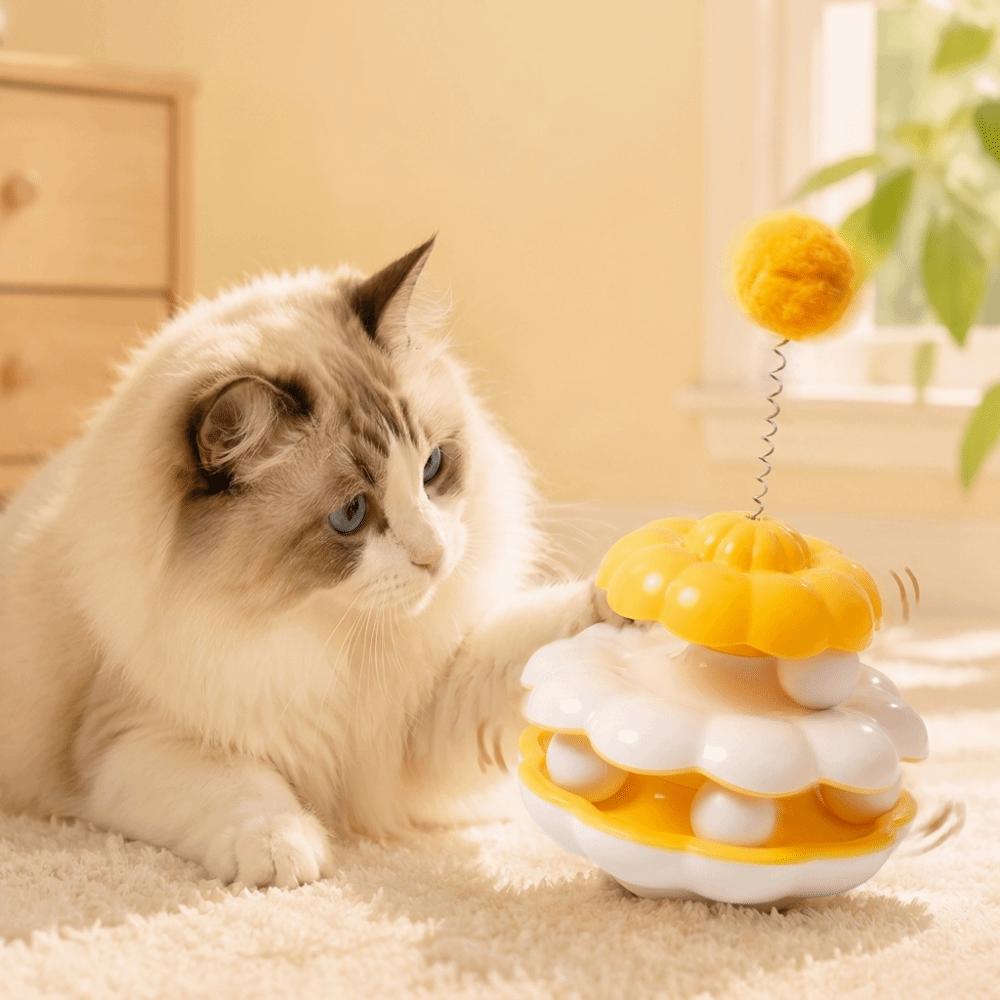 Plastic Interactive Cat Toy Plush Ball Self-Play Cat Toy New Tumbler Cat Toy Cat
