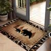Rustic Bear Pattern Welcome Mat Anti-Slip Carpet For Bathroom Kitchen Bedroom Living Room Entrance Rug Home Decor Doormat