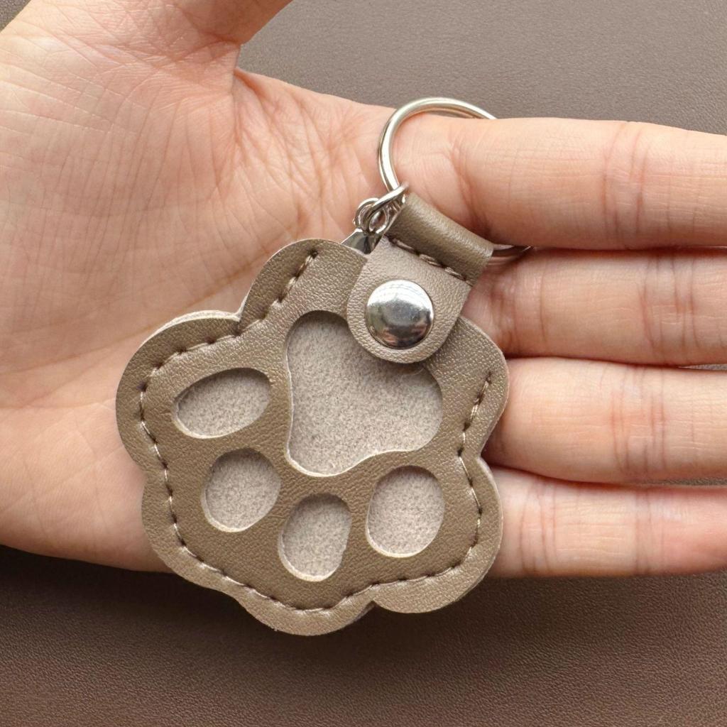 Pet Hair Keepsake Keychain: Creative Dog Paw Photo & Hair Storage Souvenir