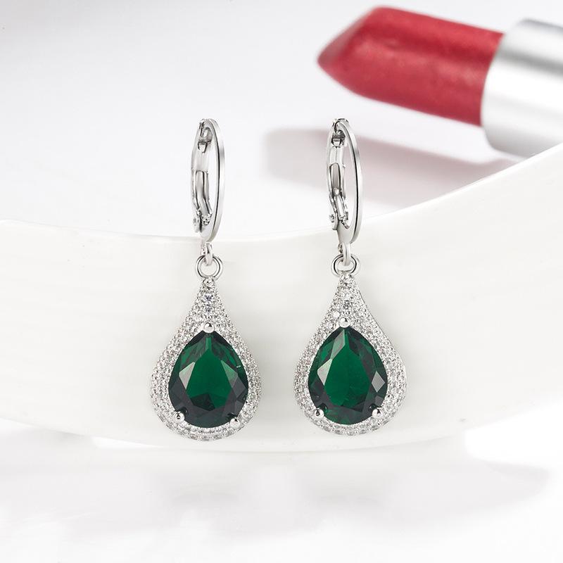 New 925 Sterling Silver Earrings Fashion AAA Zircon For Women Exquisite Student Girlfriend Jewelry Accessories Wedding PartyGood product