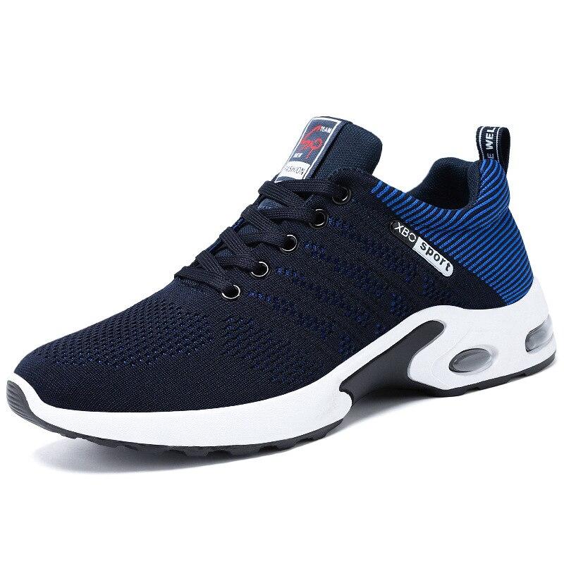 Scarpe da Corsa Casual da Uomo Ammortizzazione ad Aria Traspiranti Maschili Rete Scarpe Sportive da Camminata Comode Scarpe da Ginnastica Atletiche Morbide con Lacci