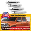 4x Chrome Door Handle Covers Trim for 2014-2020 Chevy Silverado Tahoe GMC Sierra
