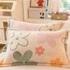 Pillowcase Milk Fiber Strawberry Printed Cute Kawaii Soft Fluffy 48x74cm Autumn Winter Keep Warm Home Textile Household Thicken