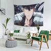 Anime Boy with Fur Collar Tapestry Trendy Wall Hanging for Bedroom and Living Room Decor Perfect Gift for Anime Fans
