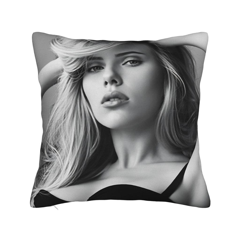 Scarletts Johanssons Pillow Case American Actor Graphic Pillow Cover Novelty Pillowcases For Living Room Bed Chair