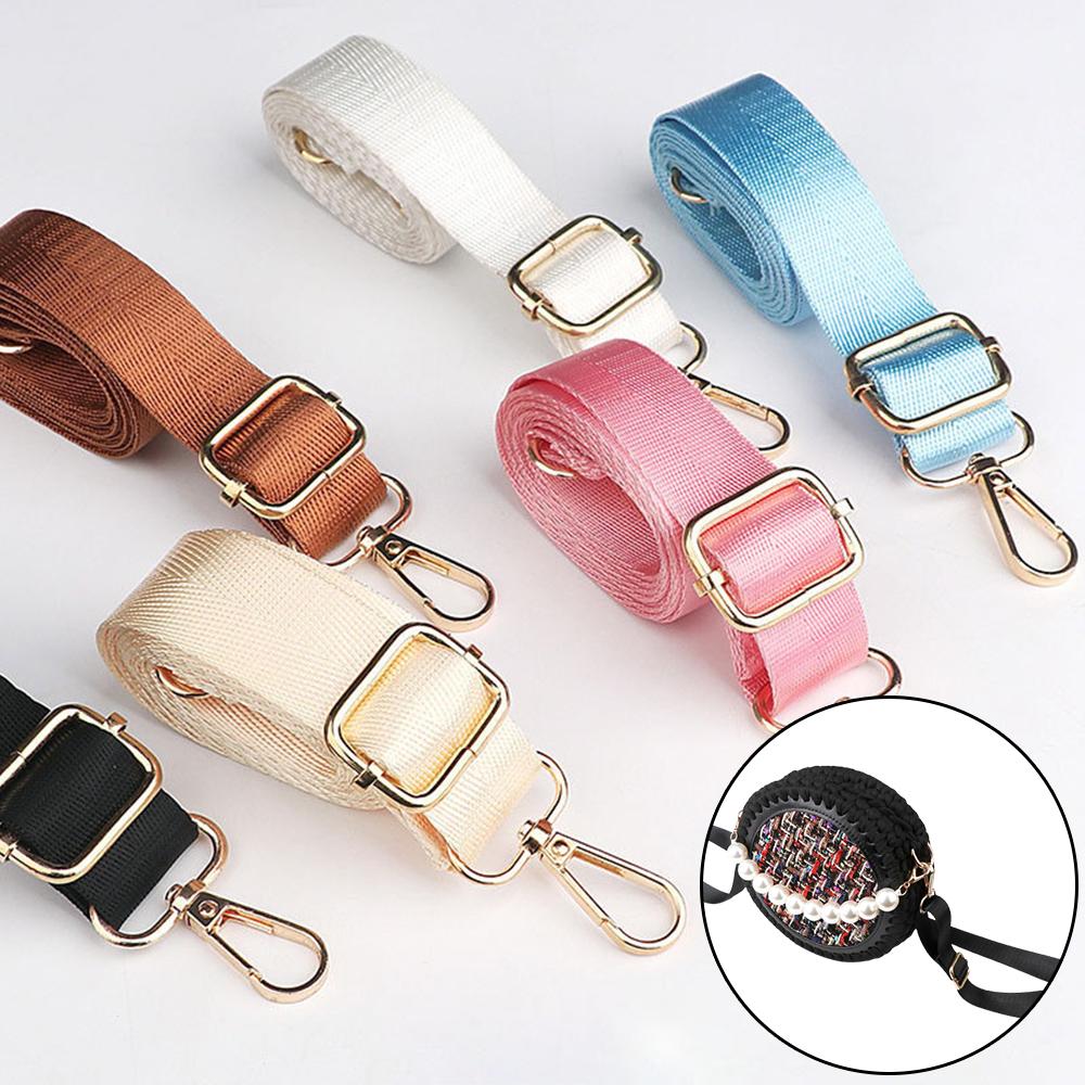 1.3m Adjustable Long Shoulder Bag Strap Nylon Wide Replacement Strap For Woman Messenger Bags Accessories With Lobster Clasp