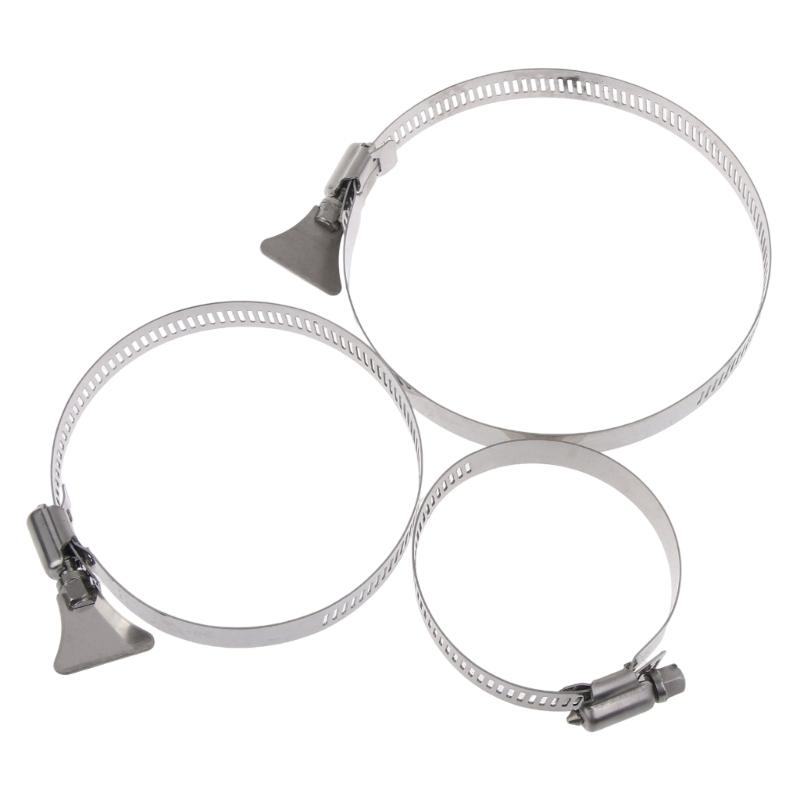 50/75/100/150/200mm Stainless Steel Worm Drive Hose Clamp Pipe Water Tube Clip Metal Clamps Tube Woodworking Tool
