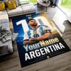 Messi Customizable Name Floor Mat Design for Hallway Bedrooms Outdoor Playrooms Antislip Carpet Office Home Decor Wedding Party Gift