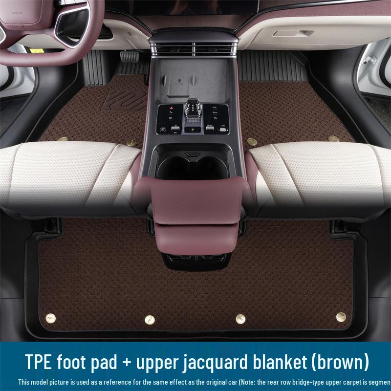 Compatible with 25 Trumpchi Xiangwang S9 models: 3D High-Edge TPE Floor Mats, Anti-Slip Interior Accessories.