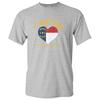 I Left My Heart In North Carolina- Hometown Pride T-Shirt - Sport Grey
