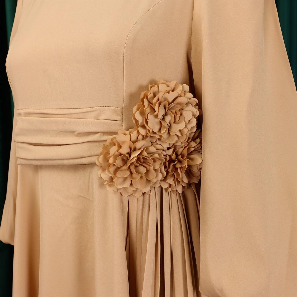 Fashion Solid Color A Line Dress High Waist Elegant Plus Size Women Dress Cross Border Spring