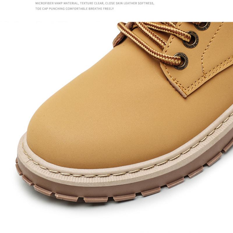 New Men's Boots Outdoor Non-slip Men's Sneakers Fashion Casual Men Leather Shoes Work Safety Shoes Comfor Casuales Hombres