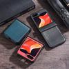 PU Leather Luxury Phone Case For Motolora Razr 40 Ultra Samsung Z Flip 5/4/3 Shockproof PC Hard Folding Back Shell Cover