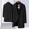 Winter Men's Woolen Coat Goose Down Liner Take-off Medium and Long Suit Collar Double-sided Woolen Coat
