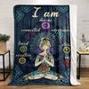 Chakra Meditationsdecke Schlafzimmerdecke für Wohnzimmer Sofa Mittagspause Weicher Überwurf für Festivalgeschenk für Freund