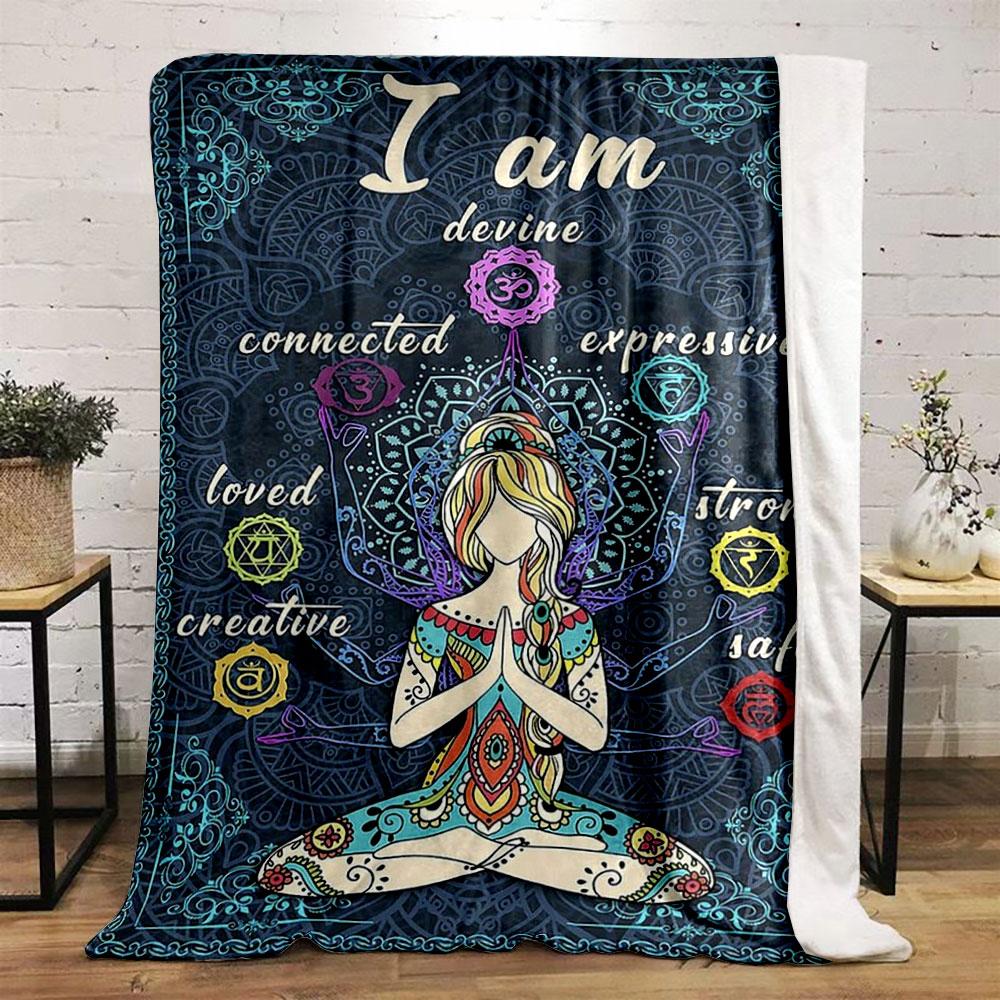 Chakra Meditationsdecke Schlafzimmerdecke für Wohnzimmer Sofa Mittagspause Weicher Überwurf für Festivalgeschenk für Freund
