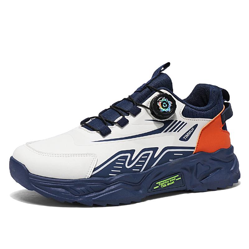 Heren Koreaanse casual sportschoenen vier seizoenen zachte zool roterende veterschoenen ademende wandelschoen student sneakers