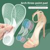 GEL Arch Seven-point Pad High Heels Soft Self-adhesive Adjustment Size Insole Arch Support Shock Absorption and Anti-slip Half Size Pad