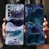 Agate Marbre Pailleté Bleu Marine Pour Coque de Téléphone Realme GT Neo 2 3 Realme 9 8 5G 7 6 GT2 Pro Plus 9i 8i C21Y C3 C11 C25 C35 Housse