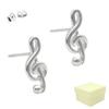 Silver Earrings 925 As a Gift For a Musician Musical Notes Note Treble Clef