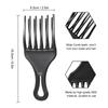 Hair Comb Insert Afro Hair Pick Comb Hair Fork Comb Plastic High & Low Gear Comb Hairdressing Styling Tool Black