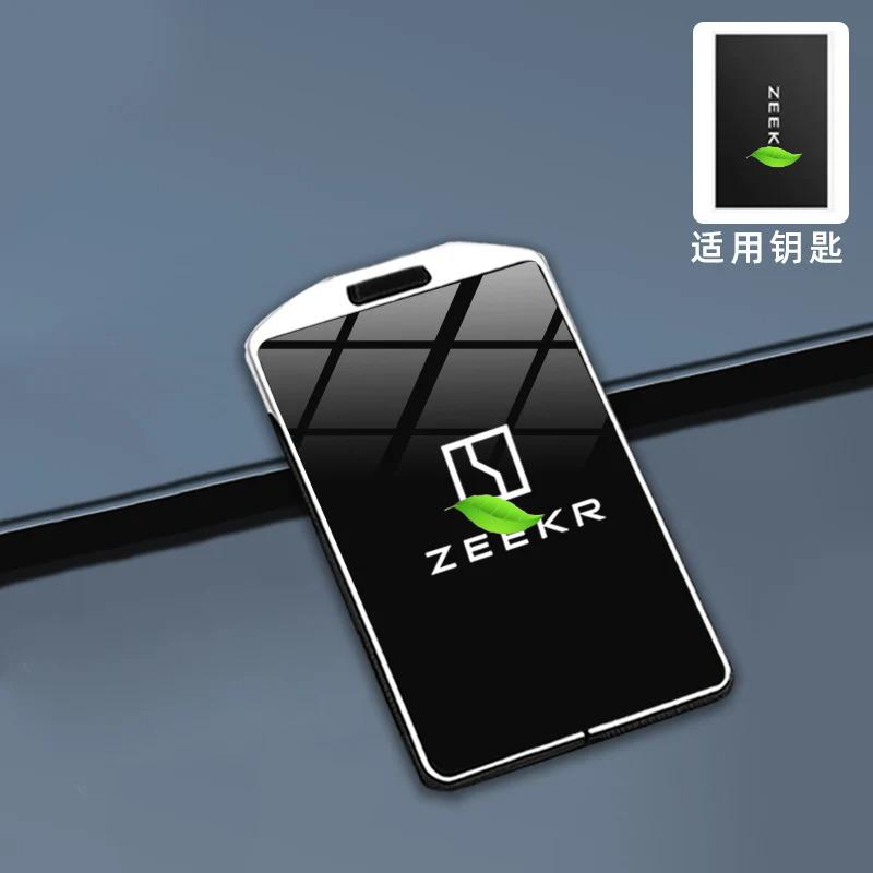 עבור ZEEKR 7X 001 X MIX 007 009 נרתיק מפתח רכב מסגסוגת אבץ כיסוי הגנה מרחוק מעטפת זוהרת טבעת מחזיק מחזיק מפתחות כרטיס