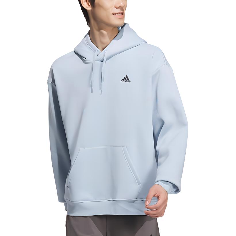 adidas Casual Pullover Hoodie Long Sleeve Sweatshirt Unisex Hoodies Blue Black JM9078