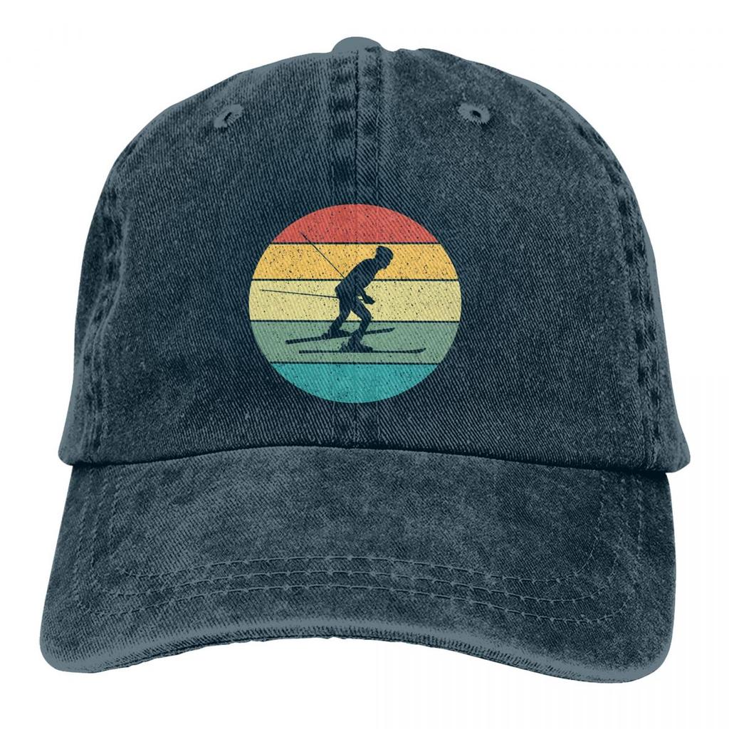 Casquettes de Papa Couleur Pure Ski Rétro Vintage Chapeau Unisexe Visière Pare-Soleil Casquettes de Baseball Cross-Country Cross Country Casquette à Visière
