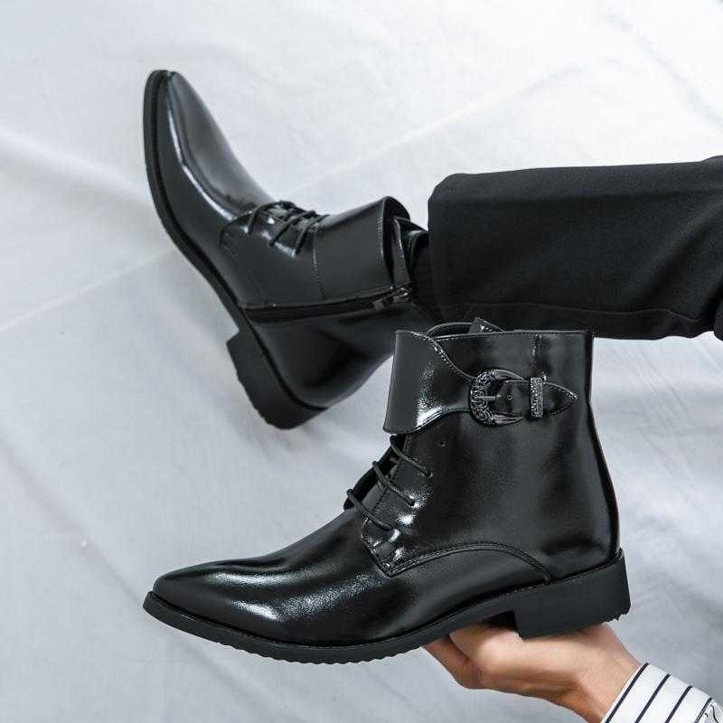 Fashion 2025Men Casual Ankle Boots Black and Brown Luxury Business Fashion Short Boots Formal Men Walking Chelsea Boots Plus Sizes 38-46