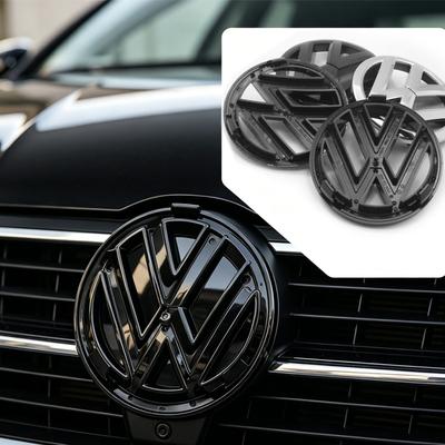 For ABS Car Logo Front Emblem Hood Rear Back Lid Tail Mark Badge Replace Accessory For Volkswagen VW Polo 2011 2012 2013 6R0853600A