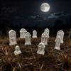 Detailed Gravestone Models for Crafts 10Pcs Mini Tombstone, 3D Printed Unpainted Model Kit, Micro Cemetery Miniature Horror Scene Props Diorama
