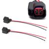 2pc 2-Pin ABS Wheel Speed Sensor Waterproof Connectors W/ 5" Pigtail Harness