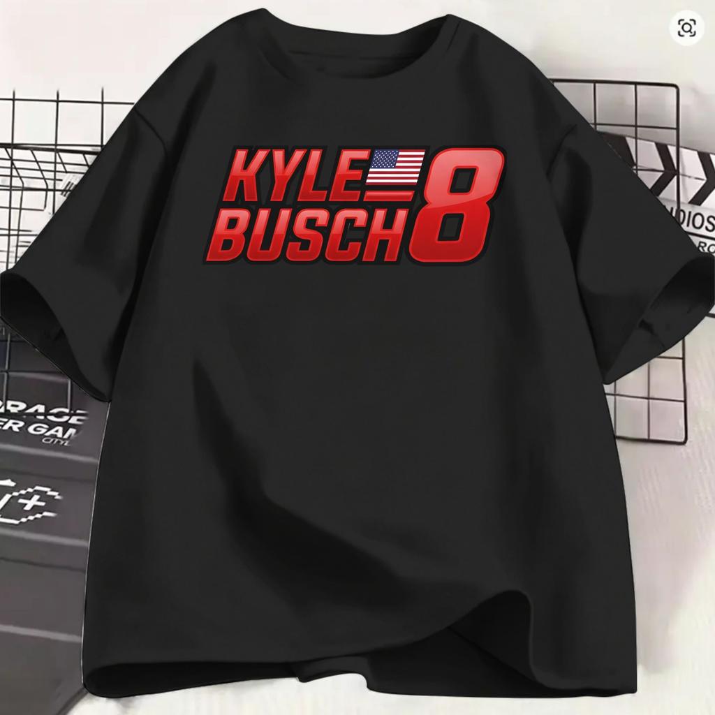 Unisex Kyle Busch T Shirt 100 Cotton Clothes Vintage Short Sleeve Round Collar Tees Classic TShirt