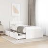 Vidaxl Bed Frame Without Mattress, White, 90X200 Cm, Solid Pine Wood