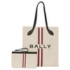 Bally Borsa a Tote in Tessuto e Pelle con Chiusura Magnetica e Logo Donna Borse Tote Naturale 6307788