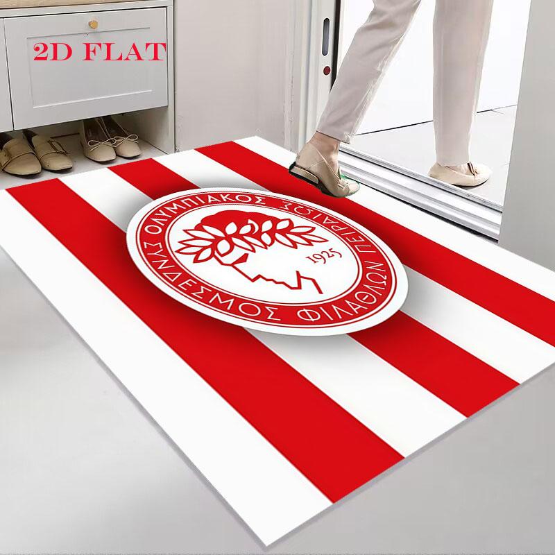 Olympiacos Logo Carpet Rug for Living Room Bedroom Home Sofa Decoration,Kids Play Nonslip Floor Mat