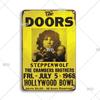 Retro Vintage Rock N Roll Zenekar Fémlemez Tábla - The Doors ZZTOP Queen Zenei Poszter, Faldekoráció Tábla