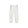 Calças de Jogging Tricotadas Tecidas Cônicas Color-Block Série Tendência Esportiva Calças Femininas Off-White AYKU036-2
