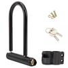 Bicycle U-Lock Portables Heavy Duty Waterproof Anti-Theft Security Motorcycle Scooter Cycling Bike Wheel Lock With Key