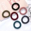 Support Couleur Givrée Mate Grand Fil de Téléphone Attaches à Cheveux pour Femmes Corde à Cheveux Élastiques Bandeaux