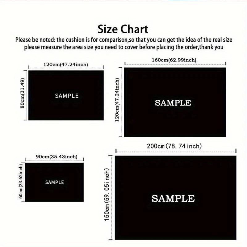 1pc Stitch Pattern Area Rug Soft Flannel Floor Mat for Living Room,Office,Bedroom and Carpet,Sofa Coffee Table Floor Mat