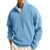 Frühling Herbst Stehkragen Halbreißverschluss Pullover Sport Sweatshirt Herren Locker Lässig Einfarbig Allround-Oberteil Herren