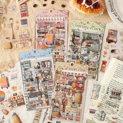 Yuezhen Journey: Small Happiness Pet Stickers - Premium DIY Journal Décor