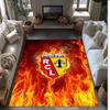 Lens FC Soccer Football Pattern Soft Area Rug Non Slip Indoor Floor Carpet Sports Decor Mat for Bedroom