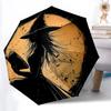 1pc Witchcraft Moonlight Automatic Folding Umbrella   Compact 8 Rib Design, Durable Iron Frame for Travel, Outdoor,  A0920089